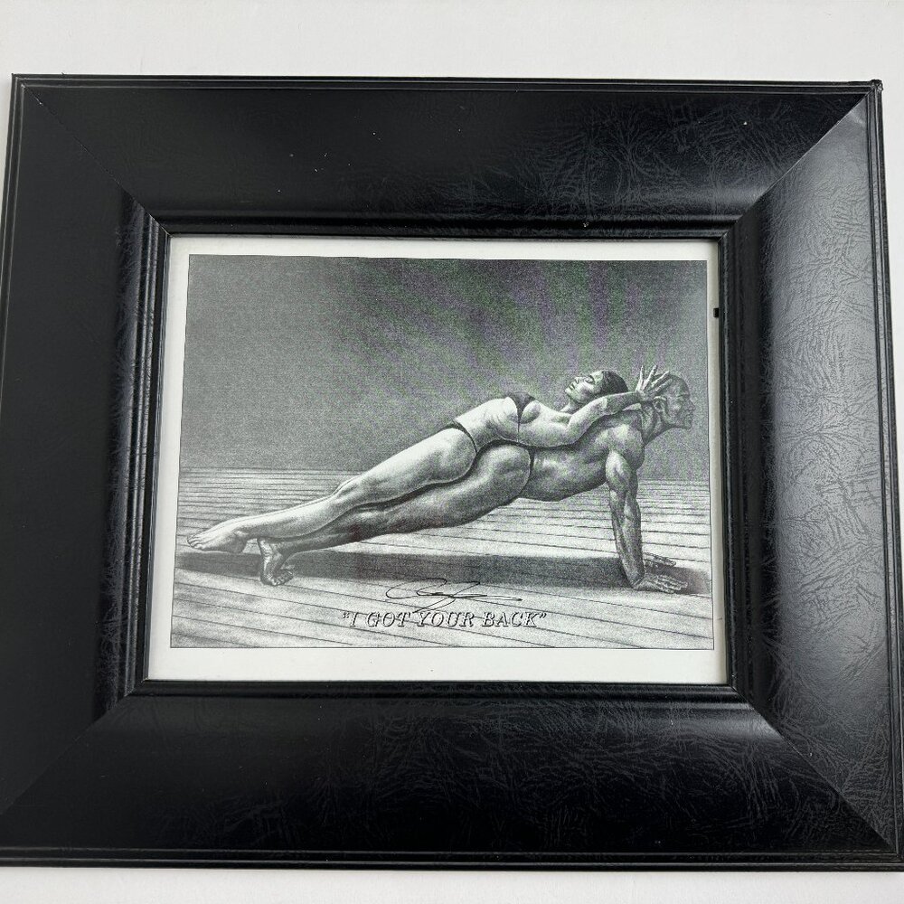 ART Painting Black & White Print  Artist Signed 13.5" x 15.5"